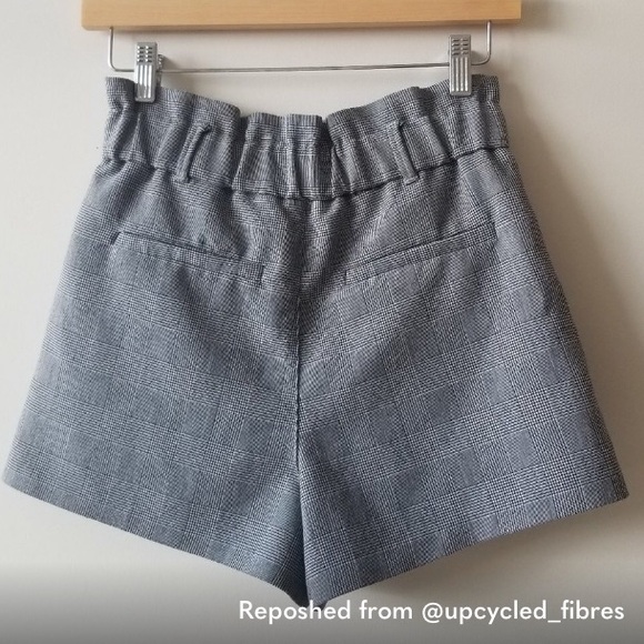 Zara Trafaluc Women's Grey Plaid Shorts XS - Picture 5 of 9